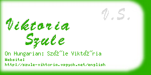 viktoria szule business card